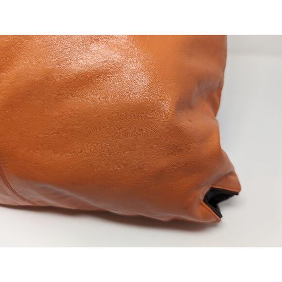 Latico Salmon Espresso Orange Rosie Leather Shoulder Bag Purse - Picture 12 of 16